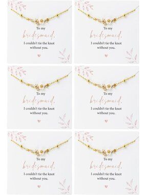 Bridesmaid Jewelry Gift Set - Camellia Bracelets for Women, 4/6/8 Pieces